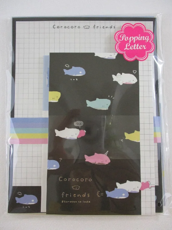 Cute Kawaii  Q-Lia Sharks Letter Set Pack - Stationery Writing Paper Penpal Collectible