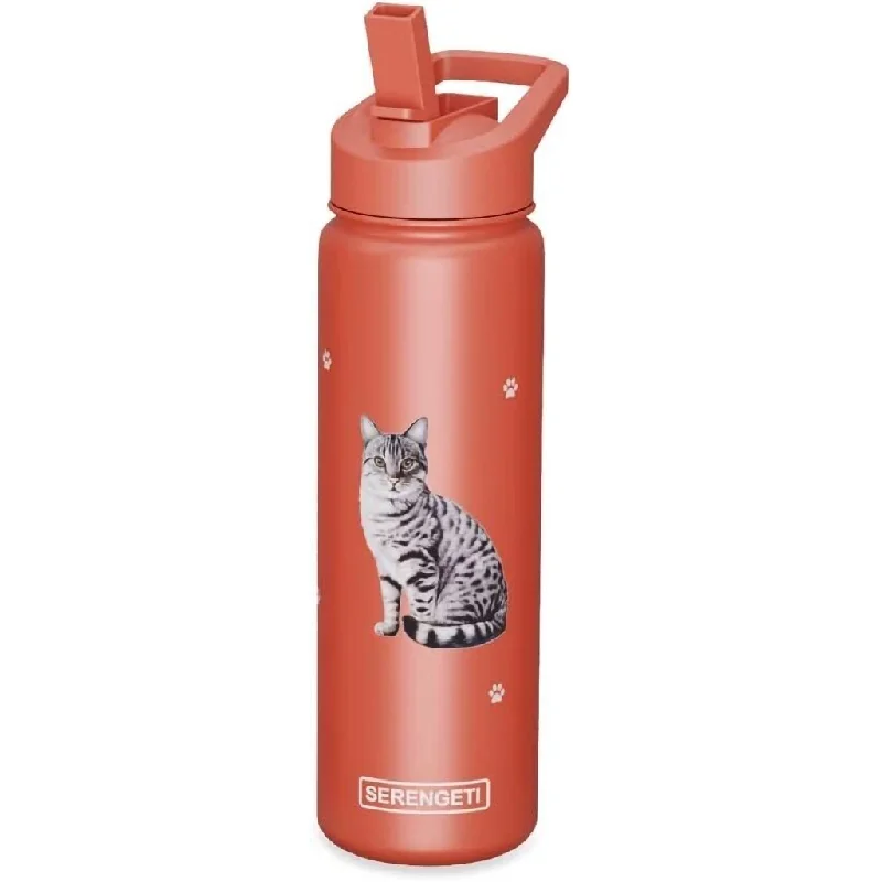 E & S Pets : Serengeti Silver Cat 24 oz Water Bottle