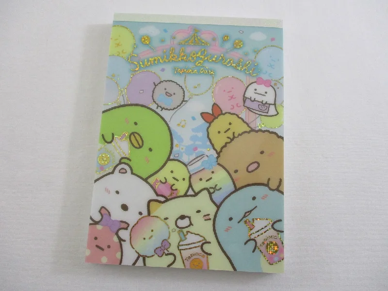 Cute Kawaii San-X Sumikko Gurashi Tapioca Bubble Drink 4 x 6 Inch Notepad / Memo Pad - D - Stationery Designer Paper Collection