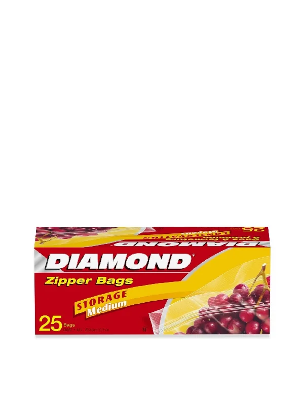 DIAMOND ZIPPER STORAGE BAGS-L 20'S