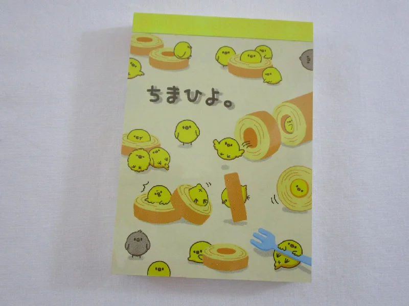 Cute Kawaii Q-Lia Chicks Cake Roll Mini Notepad / Memo Pad - Stationery Designer Paper Collection