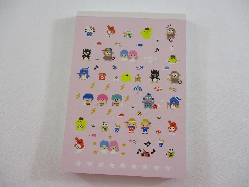 Cute Kawaii Sanrio Characters Tokyo Pixel 4 x 6 Inch Notepad / Memo Pad - Stationery Designer Paper Collectible HTF