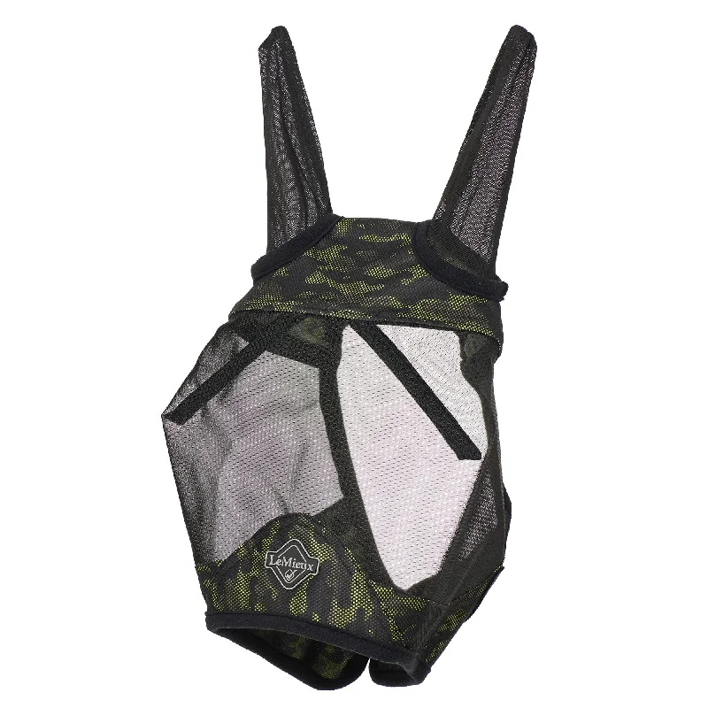 Lemieux Visor-Tek Half Fly Mask - Camo Green