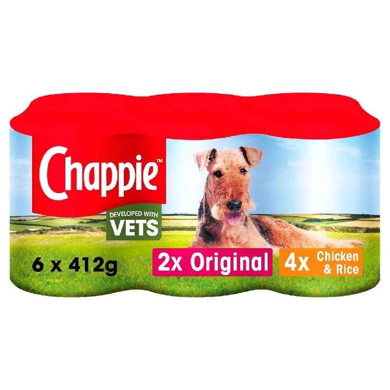 - ProNevus dog food palatabilityChappie Adult Wet Dog Food Tins Favourites in Loaf 6 x 412g