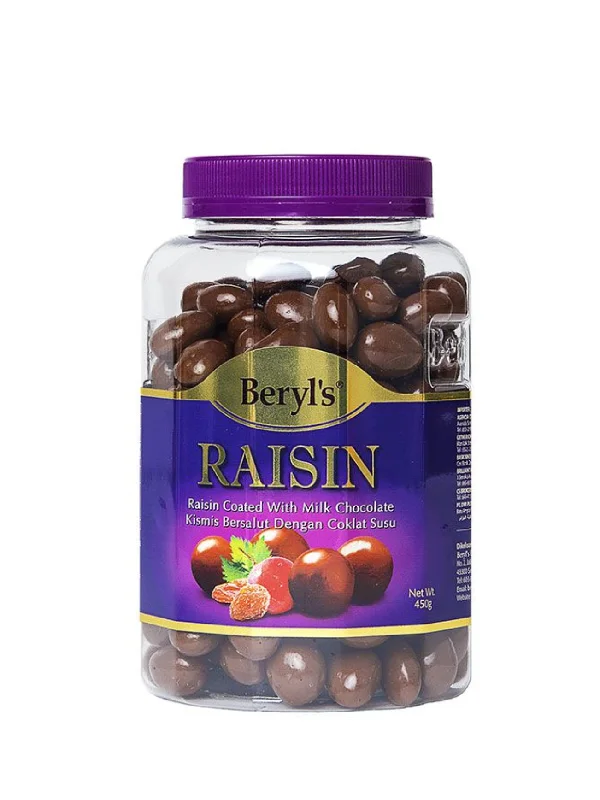 BERYLS RAISIN PREMIUM MILK CHOC 400G