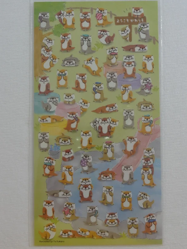 Cute Kawaii Mind Wave Otter Animal Sticker Sheet - for Journal Planner Craft Organizer Calendar