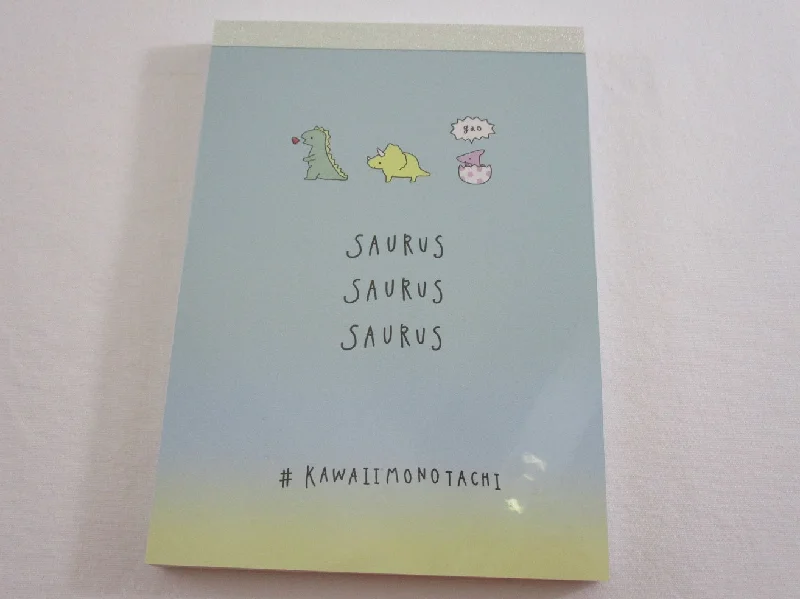 Cute Kawaii Kamio Dinosaurs 4 x 6 Inch Notepad / Memo Pad - Stationery Designer Paper Collection