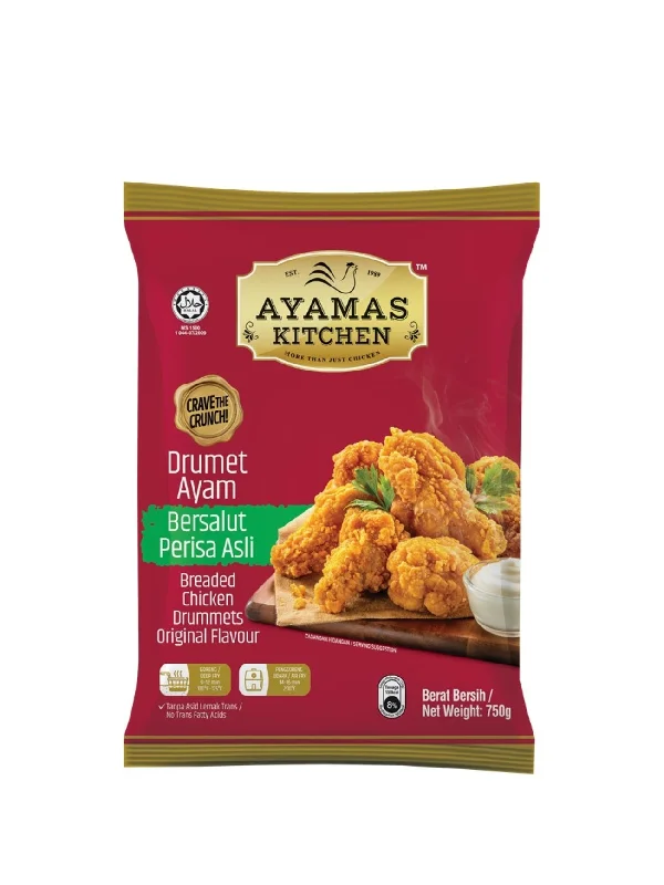 AYAMAS KITCHEN CHICKEN DRUMMETS ORIGINAL 750G