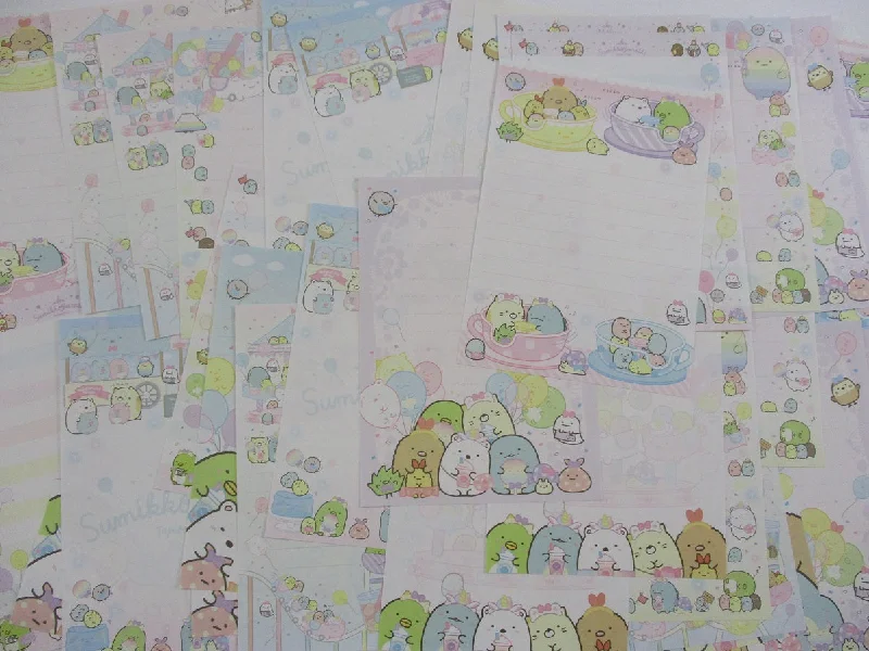 San-X Sumikko Gurashi Bubble Tea Tapioca Park Memo Note Writing Paper Set