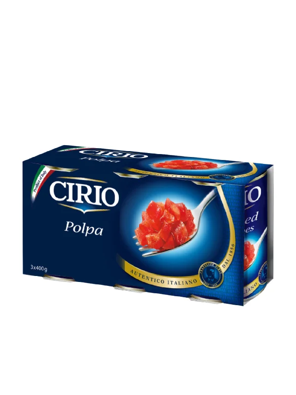 CIRIO POLPA CHOPPED TOMATOES 3X400GM