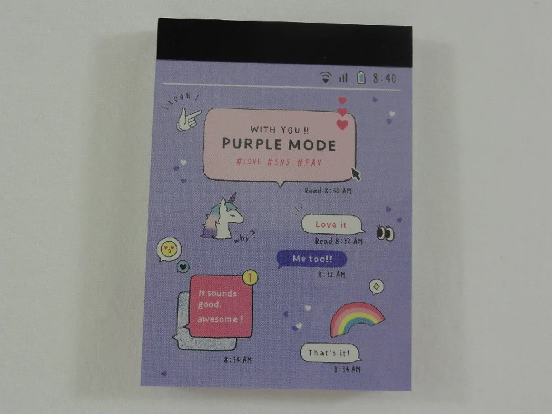 Cute Kawaii Crux Social Media Mode #Love #SNS #FAV Mini Notepad / Memo Pad - Stationery Design Writing Collection