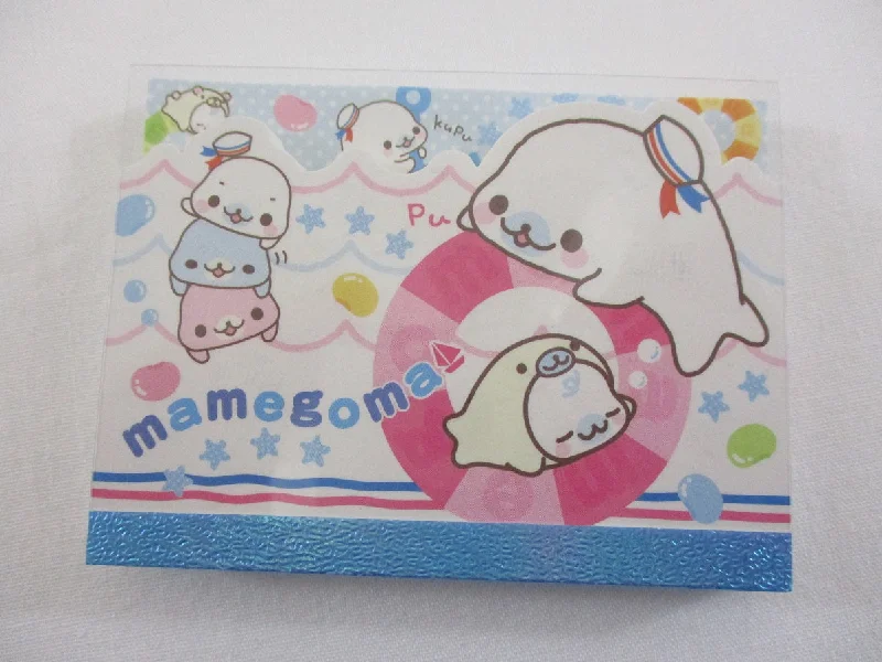 Cute Kawaii San-X Mamegoma Seal Mini Notepad / Memo Pad - J - 2009 Vintage