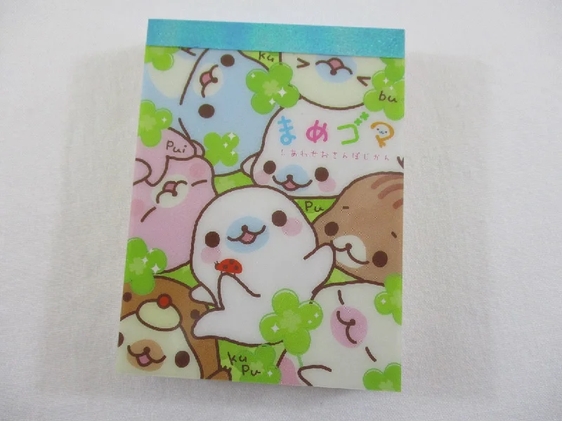 Cute Kawaii San-X Mamegoma Seal Mini Notepad / Memo Pad - D - 2009 Vintage