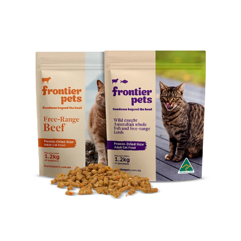    - Cat food for digestive health  SMALL PACK COMBO | Free-Range Beef + Lamb & Fish | Raw Freeze-Dried Cat Food