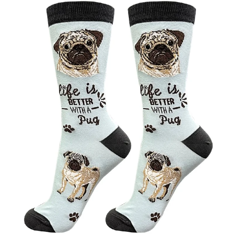 E & S Imports : Life Is Better With A Pug Unisex Socks