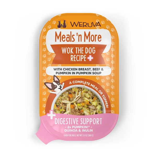 Weruva Meals 'n More Wok The Dog Recipe Plus with Chicken Breast, Beef & Pumpkin in Pumpkin Soup