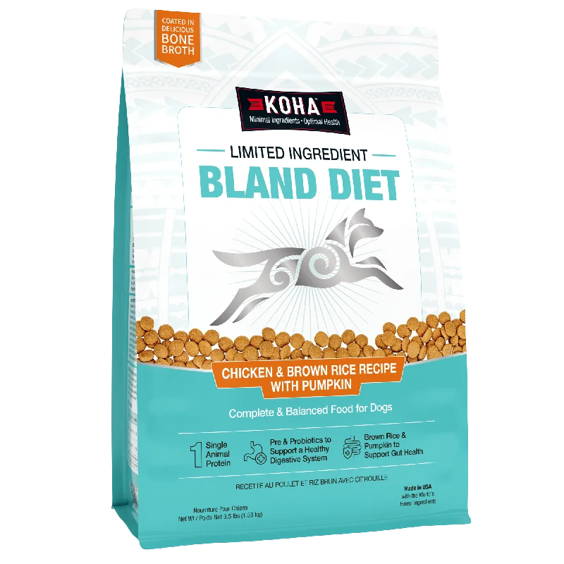 Limited Ingredient Dry Bland Diet Chicken & Brown Rice Recipe with Pumpkin for Dogs