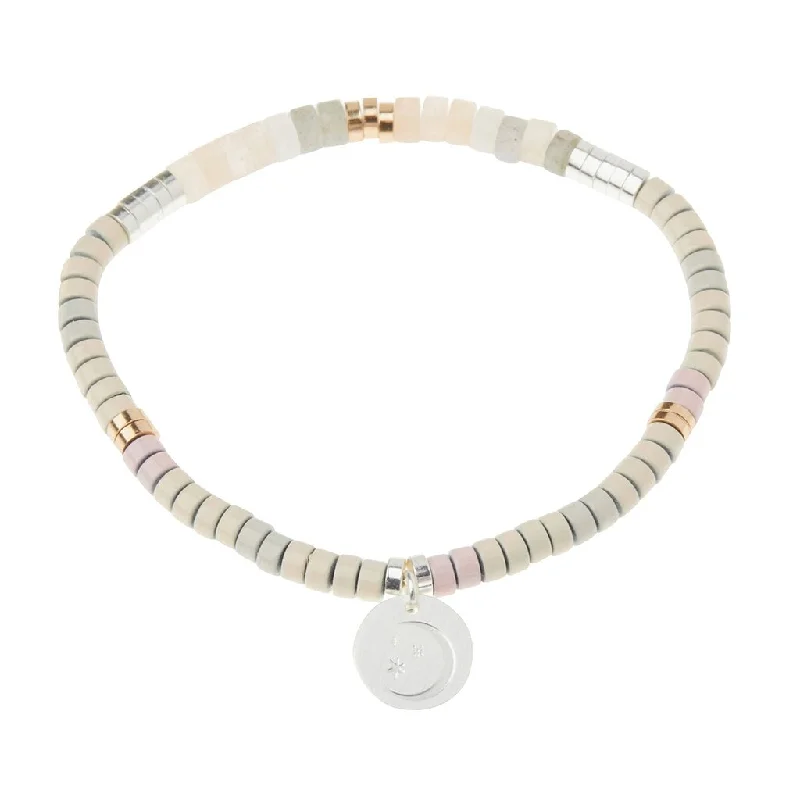 Scout Curated Wears : Stone Intention Charm Bracelet - Moonstone/Silver/Gold