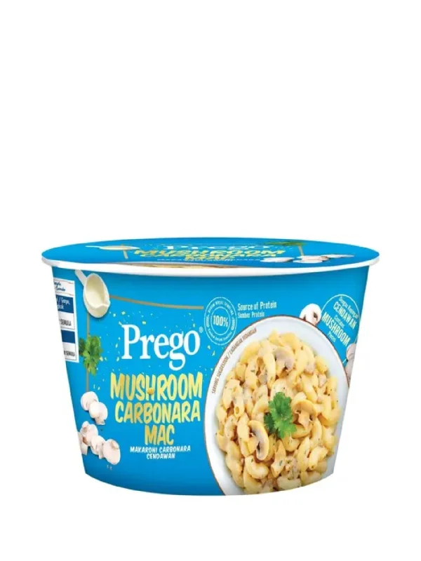 PREGO MUSHROOM CARBONARA MAC INSTANT PASTA 71G