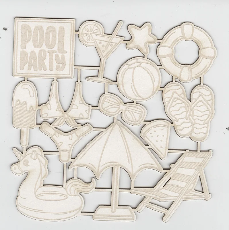 Laser Diecut: Pool Party Block