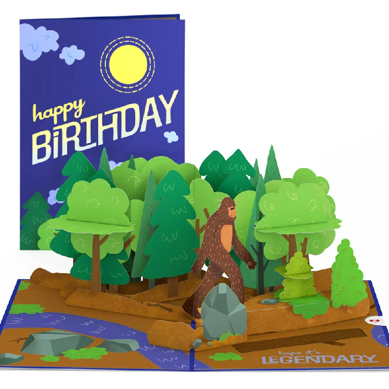 Bigfoot Legendary Birthday Pop-Up Card