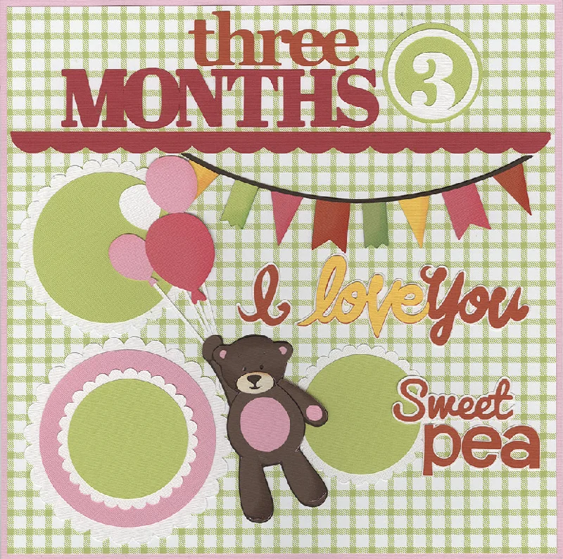 Diecuts: Baby Girl 3 Months