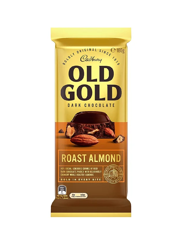 CADBURY OLD GOLD DK CHOC ROAST ALMOND BLOCK 180G