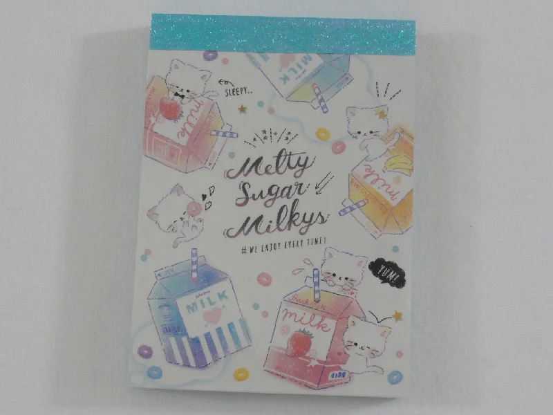 Cute Kawaii Q-Lia Melty Sugar Milk Cat Mini Notepad / Memo Pad - Stationery Design Writing Collection