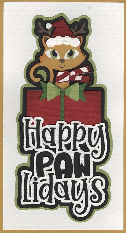 Happy Paw-lidays: Cat Title Diecut