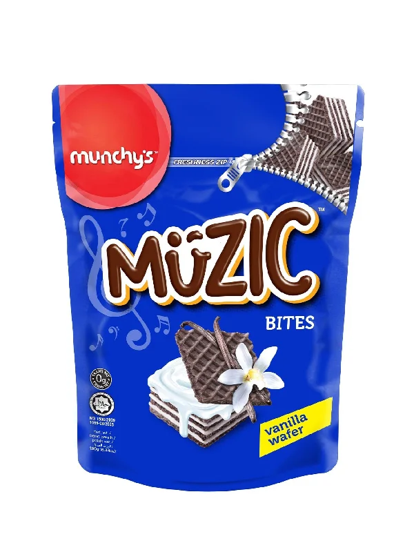 MUNCHYS MUZIC VANILLA WAFER BITES 180G