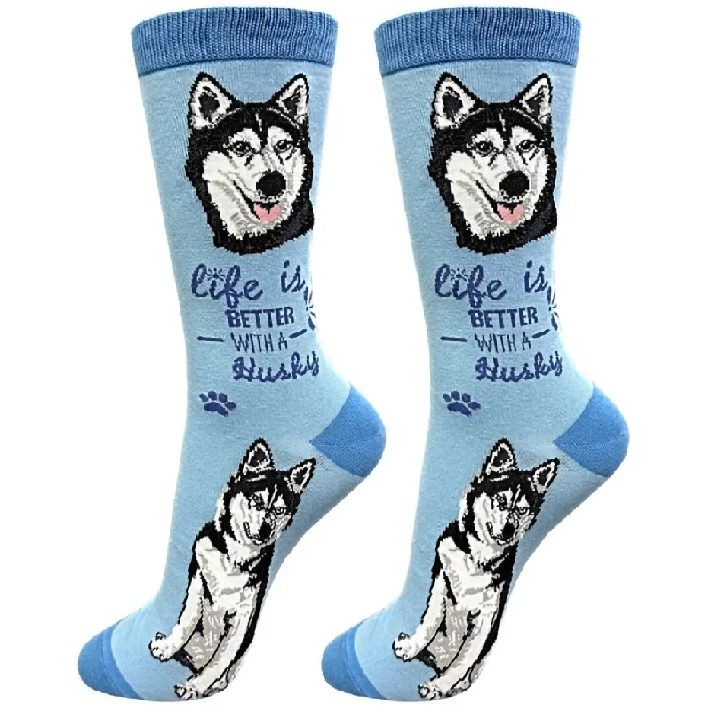 E & S Imports : Life Is Better With A Siberian Husky Unisex Socks