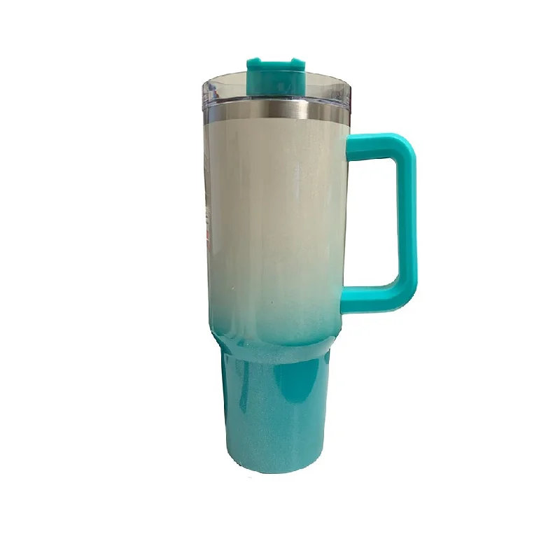 Gretchen’s Designs : Mega Cups 40oz in White & Teal