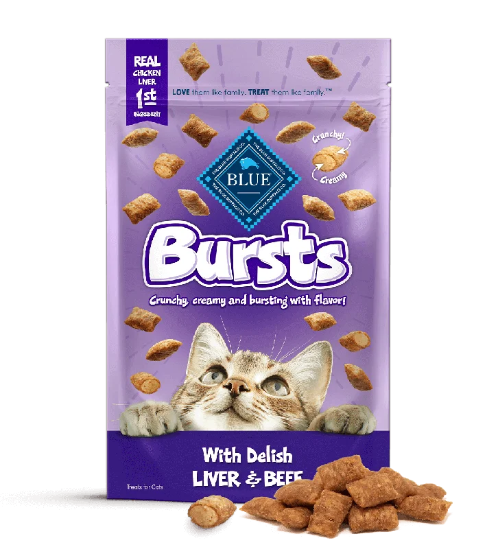    - Weight management cat food  BLUE™ Bursts Delish Liver and Beef Cat Treats