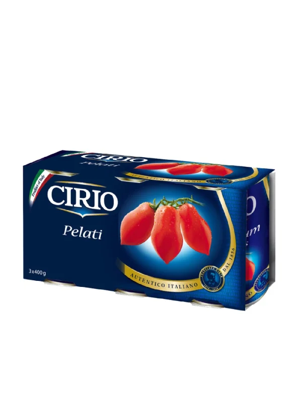 CIRIO WHOLE PEELED TOMATO 3X400GM