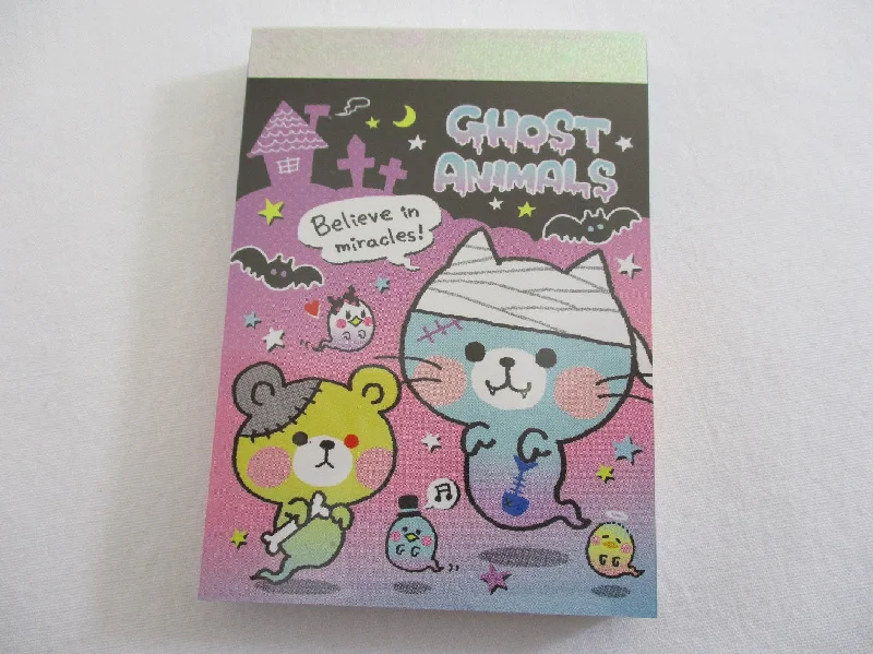 Cute Kawaii Crux Ghost Mini Notepad / Memo Pad - Stationery Design Writing Collection