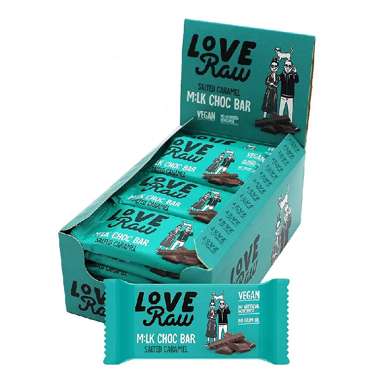 LoveRaw Salted Caramel M:Lk Choc Bar 30g (6pk)