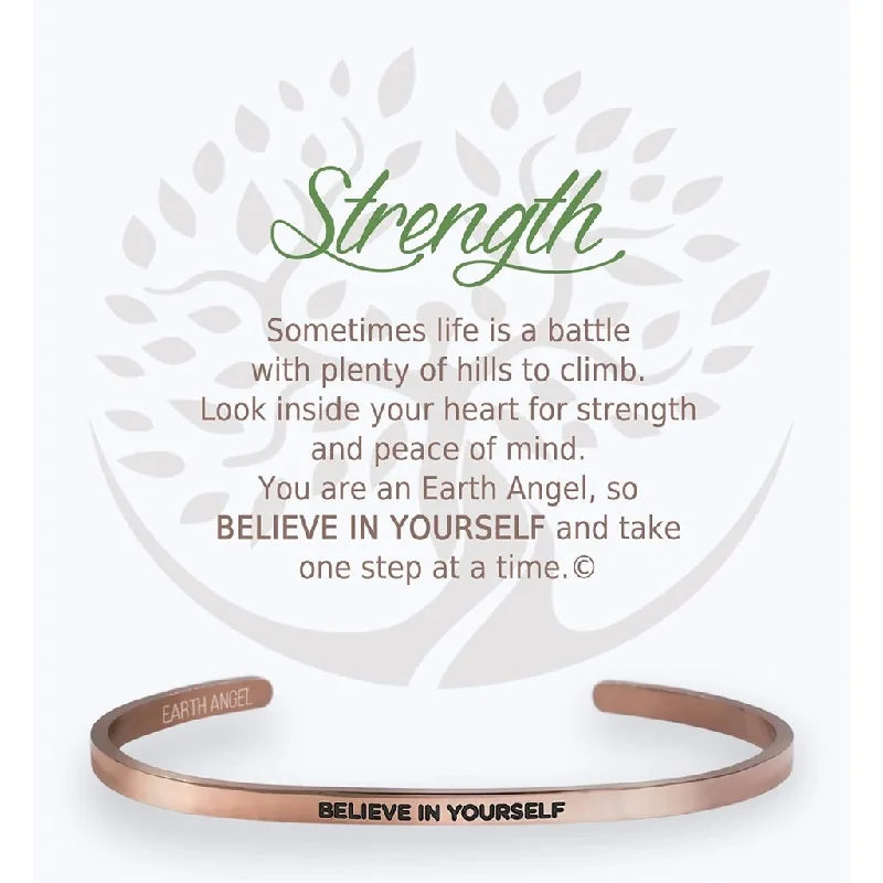 Earth Angel : Strength Cuff Bracelet in Rose Gold