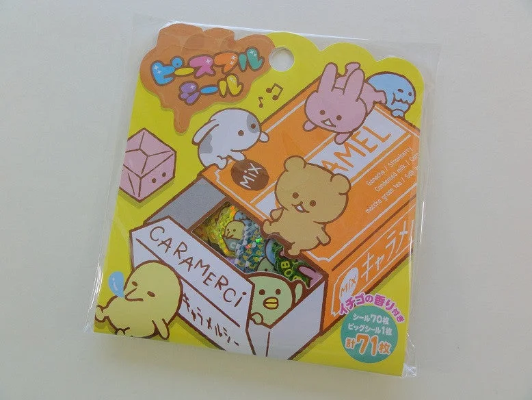 Cute Kawaii Mind Wave Caramerci Creatures in Boxes Flake Stickers Sack