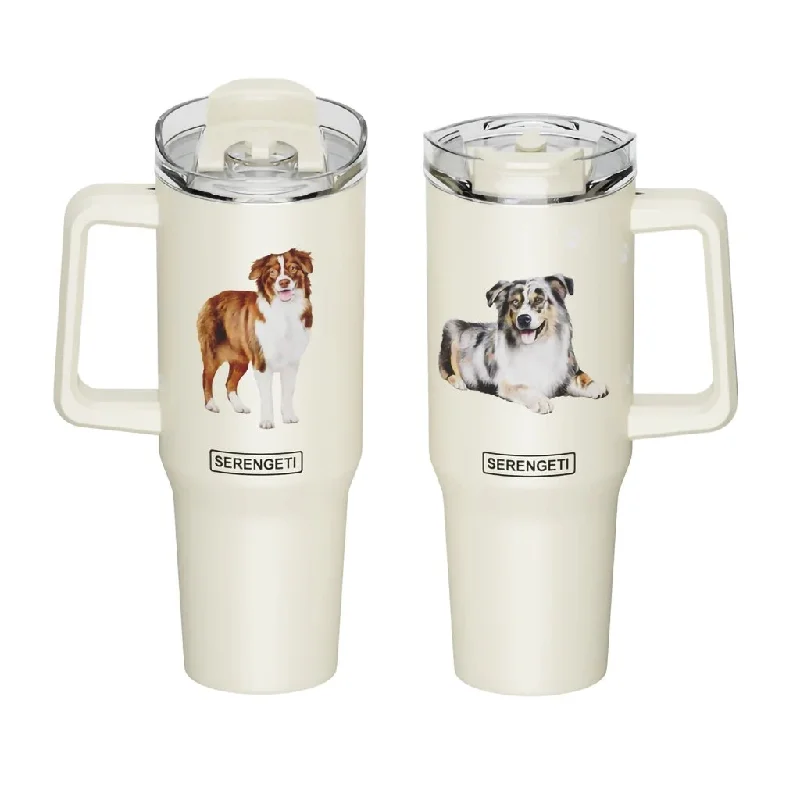 E & S Pets : Australian Shepherd Serengeti 40oz Stainless Steel Ultimate Tumbler