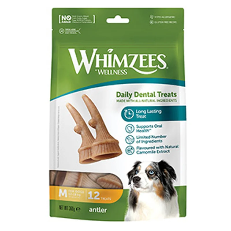 Whimzees Antler Medium - 12 Pack