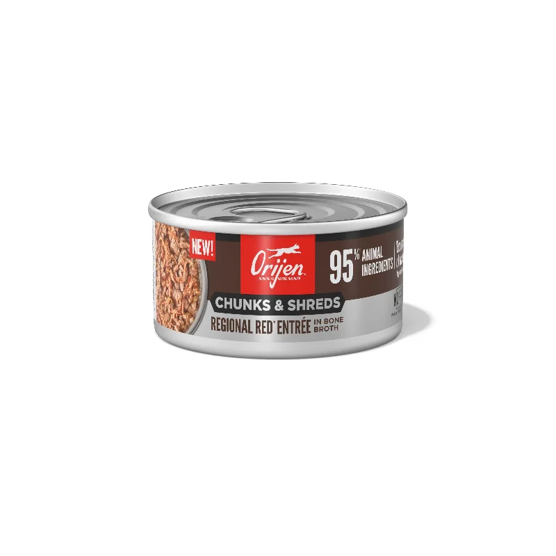    - Kitten food  Orijen Regional Red Entree Grain-Free Chunks in Gravy & Shreds Wet Canned Cat Food 3oz can