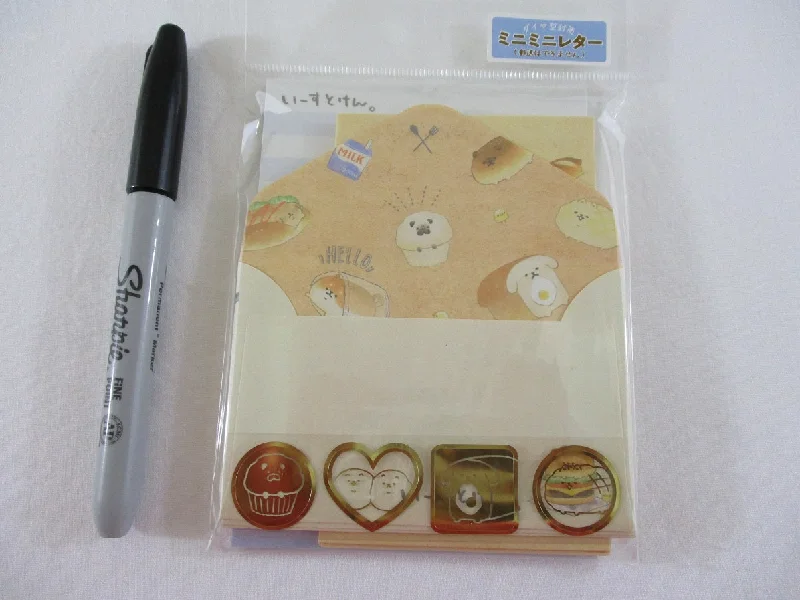 Cute Kawaii Kamio Bread MINI Letter Set Pack - Stationery Writing Note Paper Envelope