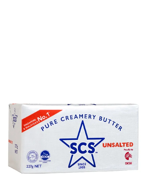 SCS BUTTER-UNSALTED 225G