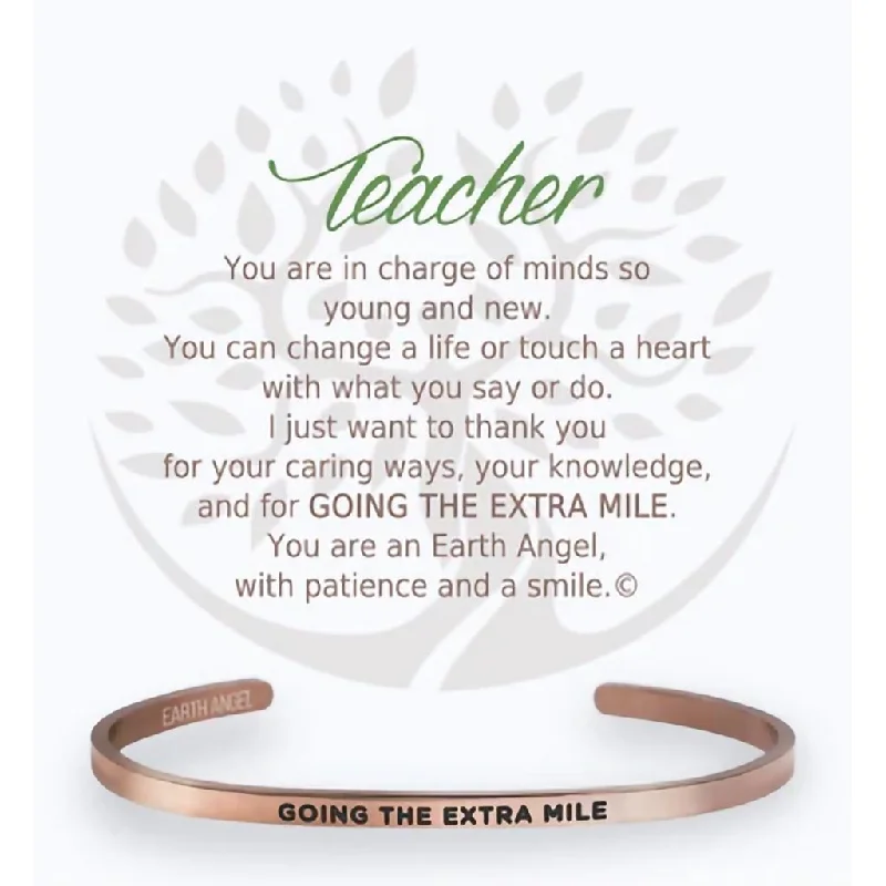 Earth Angel : Teacher Cuff Bracelet in Rose Gold