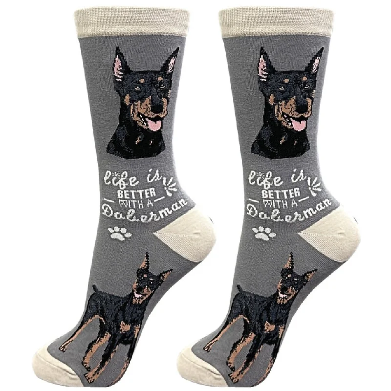 E & S Imports : Life Is Better With A Doberman Unisex Socks