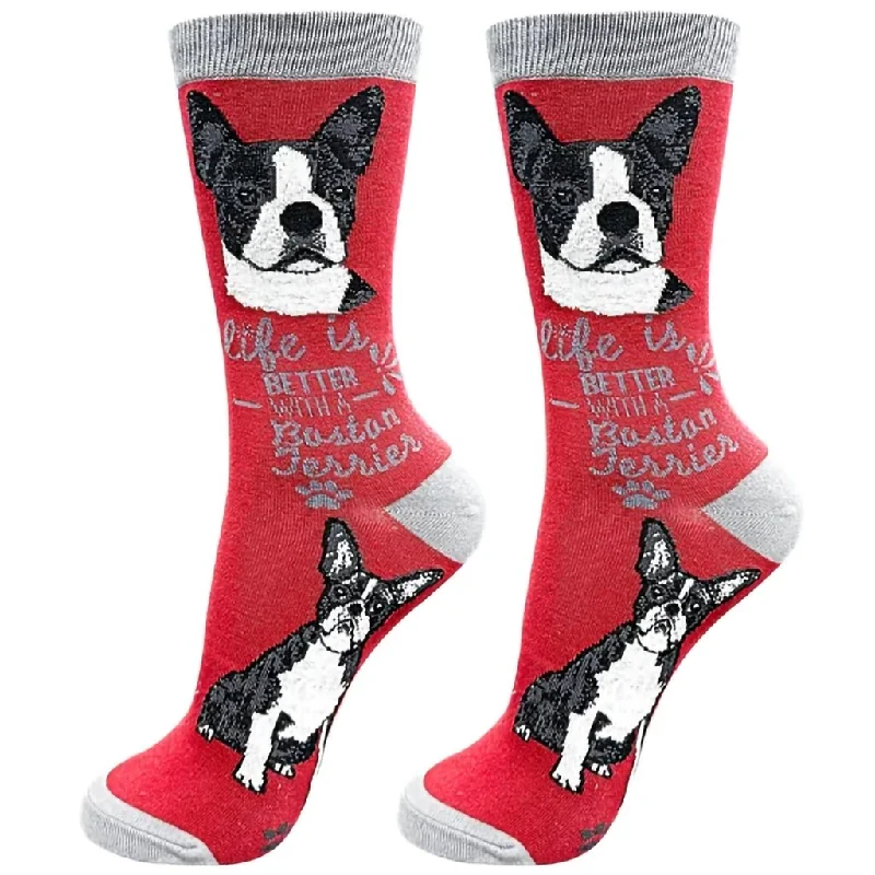 E & S Imports : Life Is Better With A Boston Terrier Unisex Socks