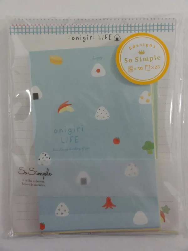 Cute Kawaii Crux Sushi Onigiri Letter Set Pack - Stationery Writing Paper Penpal Collectible