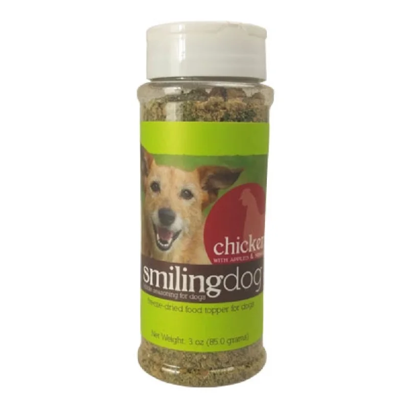 Smiling Dog Chicken with Apples & Spinach Recipe Kibble Seasoning Food Topper For Dogs, 3.5oz