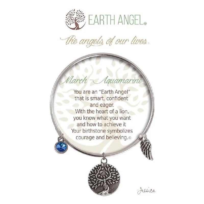 Earth Angel : March - Aquamarine Bracelet in Silver