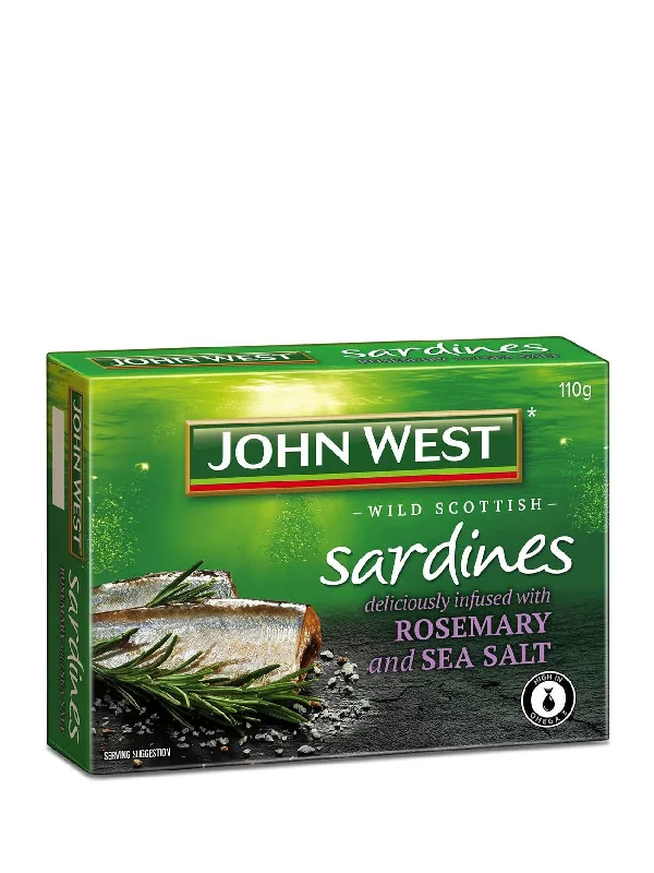 JOHN WEST SARDINES R/MARY&SEA SALT 110G